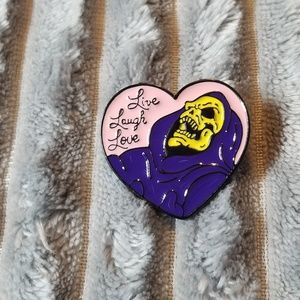 Live, Laugh, Love Skeletor Enamel Pin